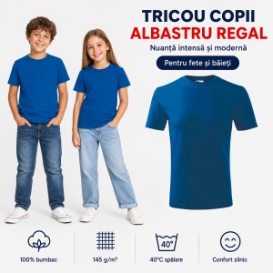 Tricou Copii Classic New Malfini – 100% Bumbac, Mânecă Scurtă, Fete și Băieți, 18 Culori - Img 14