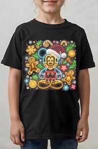 Tricou copii craciun - NEON CHRISTMAS MICKEY MOUSE - mickey mouse, craciun, aventuri, familie