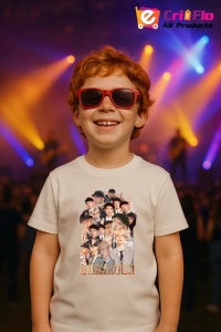 Tricou copii cu formatia BAEKHYUN EXO 2 , din bumbac 100% - Img 9