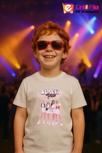 Tricou copii cu formatia BLACK PINK BLINKS , din bumbac 100% - Img 9