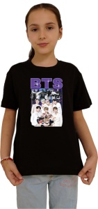 Tricou copii cu formatia BTS 1 , din bumbac 100% - Img 2