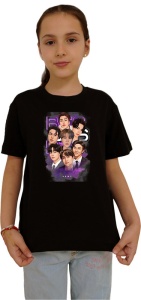 Tricou copii cu formatia BTS 9 , din bumbac 100%