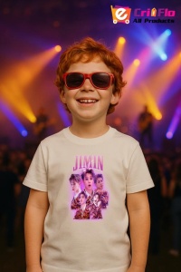 Tricou copii cu formatia JIMIN , din bumbac 100% - Img 9
