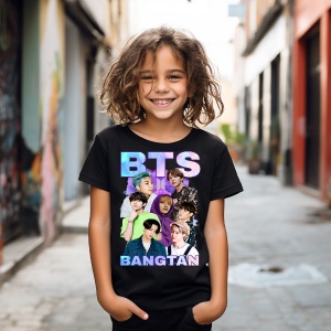 Tricou copii cu Formatia Kpop BTS Bangtan - Img 2