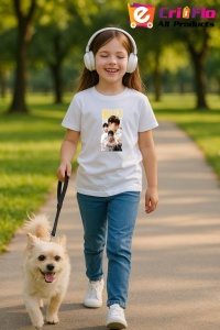 Tricou copii cu formatia MINGYU , din bumbac 100% - Img 8
