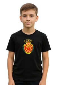 Tricou copii cu logo stema Rcd mallorca Spania, din bumbac 100% - Img 2