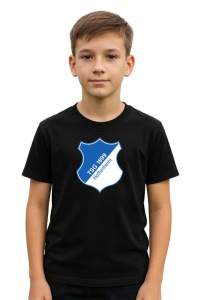 Tricou copii cu logo stema TSG Hoffenheim Germania, din bumbac 100% - Img 2