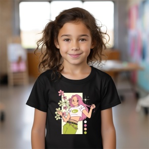 Tricou copii din bumbac 100%, personalizat cu Flower Girl - Cadou