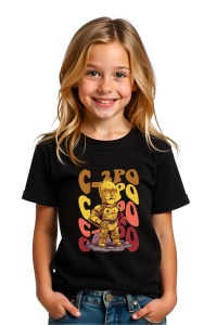 Tricou Copii din bumbac 100%, personalizat cu personajul C-3PO - Img 2