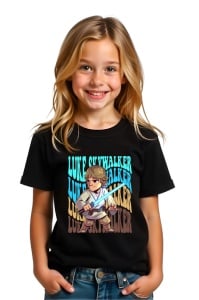 Tricou Copii din bumbac 100%, personalizat cu personajul Luke Skywalker - Img 2