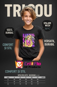 Tricou Copii din bumbac 100%, personalizat cu personajul Rapunzel - Img 11