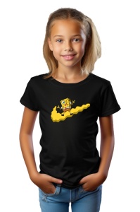 Tricou copii din bumbac 100% Spongebob amuzant, cu imprimeu pentru copii, îmbrăcăminte confortabilă, modă copii, cadou ideal - Img 2