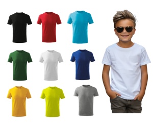 Tricou copii din bumbac | 9 culori disponibile - F38