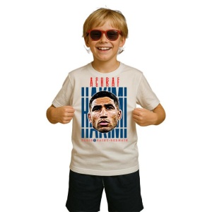 Tricou Copii din bumbac cu fotbalistul Achraf Hakimi-Paris Saint-Germain - Img 2