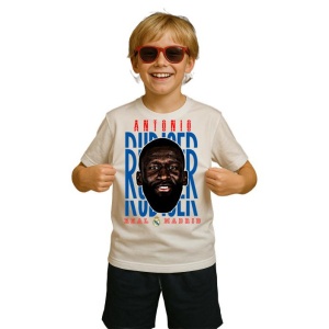 Tricou Copii din bumbac cu fotbalistul Antonio Rudiger-Real Madrid - Img 2