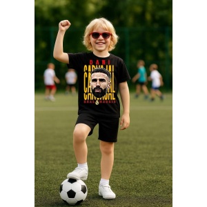 Tricou Copii din bumbac cu fotbalistul Daniel Dani Carvajal Ramos-Real Madrid - Img 5