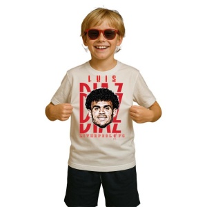 Tricou Copii din bumbac cu fotbalistul Luis Fernando Diaz Marulanda-Liverpool FC