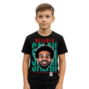 Tricou Copii din bumbac cu fotbalistul Mohamed Salah Hamed Mahrous Ghaly-Liverpool FC - Img 2