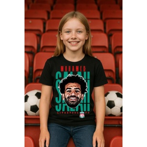 Tricou Copii din bumbac cu fotbalistul Mohamed Salah Hamed Mahrous Ghaly-Liverpool FC - Img 5