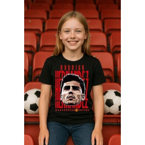 Tricou Copii din bumbac cu fotbalistul Ruben Santos Gato Alves Dias-Manchester City - Img 4