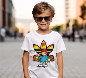 Tricou copii din bumbac personalizat haios Buddy - Cadou - Img 2