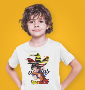 Tricou copii din bumbac personalizat haios cu Goku - Cadou - Img 5