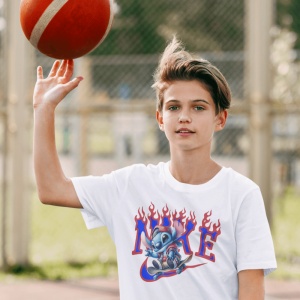 Tricou copii din bumbac personalizat haios Skater Stitch - Cadou - Img 2