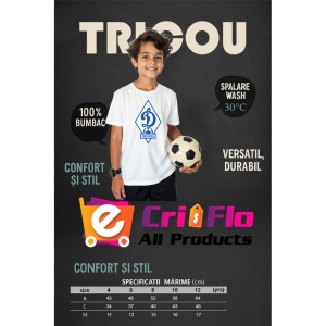 Tricou copii FC Dinamo Moscova din bumbac 100% - Img 3