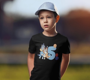 Tricou Copii Haios Personalizat - Bluey - Zi de nastere - Cadou - Img 4