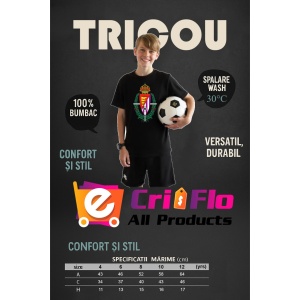 Tricou copii Real Valladolid din bumbac 100% - Img 4