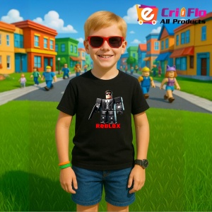 Tricou Copii Roblox Curcubeu Smecher din bumbac 100% - Img 5