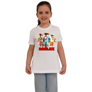 Tricou Copii Roblox Masca Rosie din bumbac 100% - Img 3