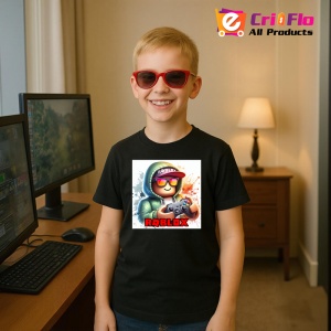 Tricou Copii Roblox Pilot Pixelat din bumbac 100% - Img 6