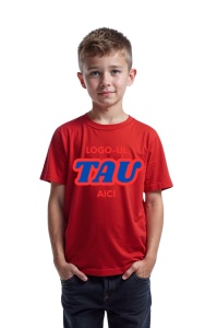 Tricou copii rosu personalizat cu logo-ul companiei