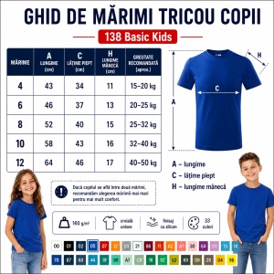 Tricou Copii Simplu din bumbac pentru Băieți 135 - Img 4
