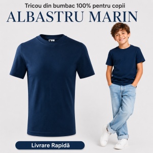 Tricou Copii Simplu din bumbac pentru Băieți 135 - Img 14