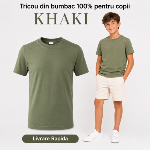 Tricou Copii Simplu din bumbac pentru Băieți 135 - Img 24