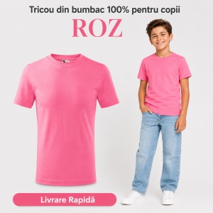 Tricou Copii Simplu din bumbac pentru Băieți 135 - Img 34