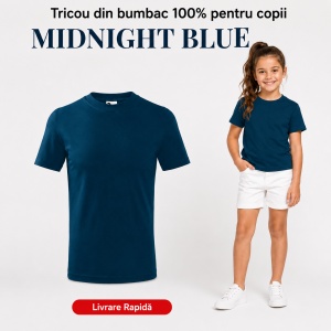 Tricou Copii Simplu din bumbac pentru Fete 135 - Img 27