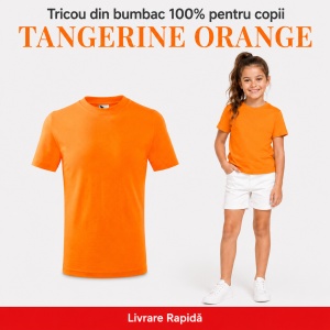 Tricou Copii Simplu din bumbac pentru Fete 135 - Img 37