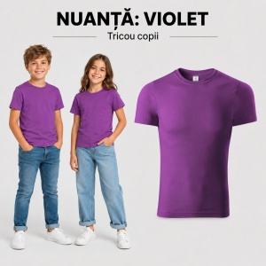 Tricou copii simplu tip tommy – 100% bumbac, unisex, confortabil pentru fete și băieți - Img 20