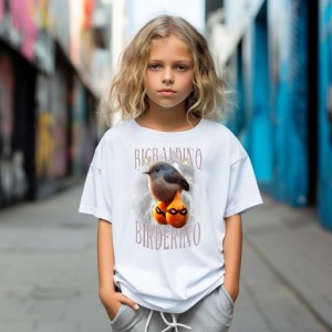 Tricou Copii Tralalelo Tra la la Bigbaldino Birderino Funny Italian Brainrot Meme Gen Z T-Shirt - Img 5