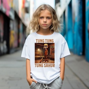 Tricou Copii Tralalelo Tra la la Tung Tung Tung Sahur Italian Brainrot Meme T-Shirt