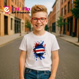 Tricou Costa Rica Steag Splash Art, Copii | Dama | Barbat - Img 7