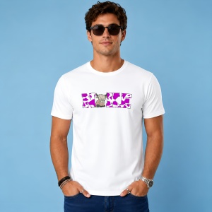 Tricou Cow Print Purple Texture Animal Pattern Urban Design, din bumbac 100% Copii | Dama | Barbat