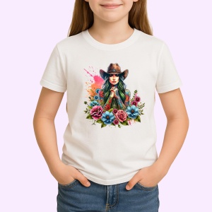 Tricou cowgirl roses and sunflower ink, cowgirl trandafiri si floarea soarelui tatuaj, Copii | Dama | Barbat - Img 3
