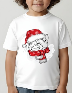 Tricou Craciun copii - Christmas Cat