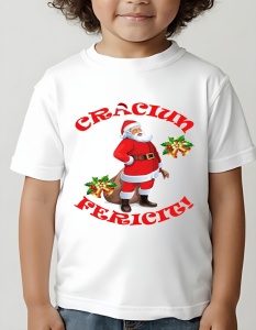 Tricou Craciun copii - MERRY CHRISTMAS SANTA !