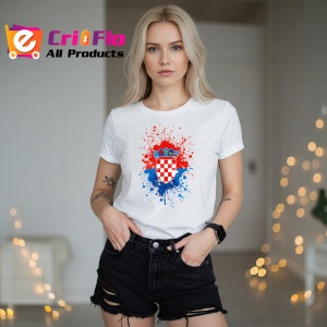 Tricou Croatia Steag Splash Art, Copii | Dama | Barbat - Img 10