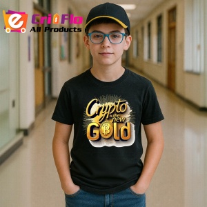 Tricou Crypto is the new gold, crypto este noul aur, Copii | Dama | Barbat , tricou negru - Img 6
